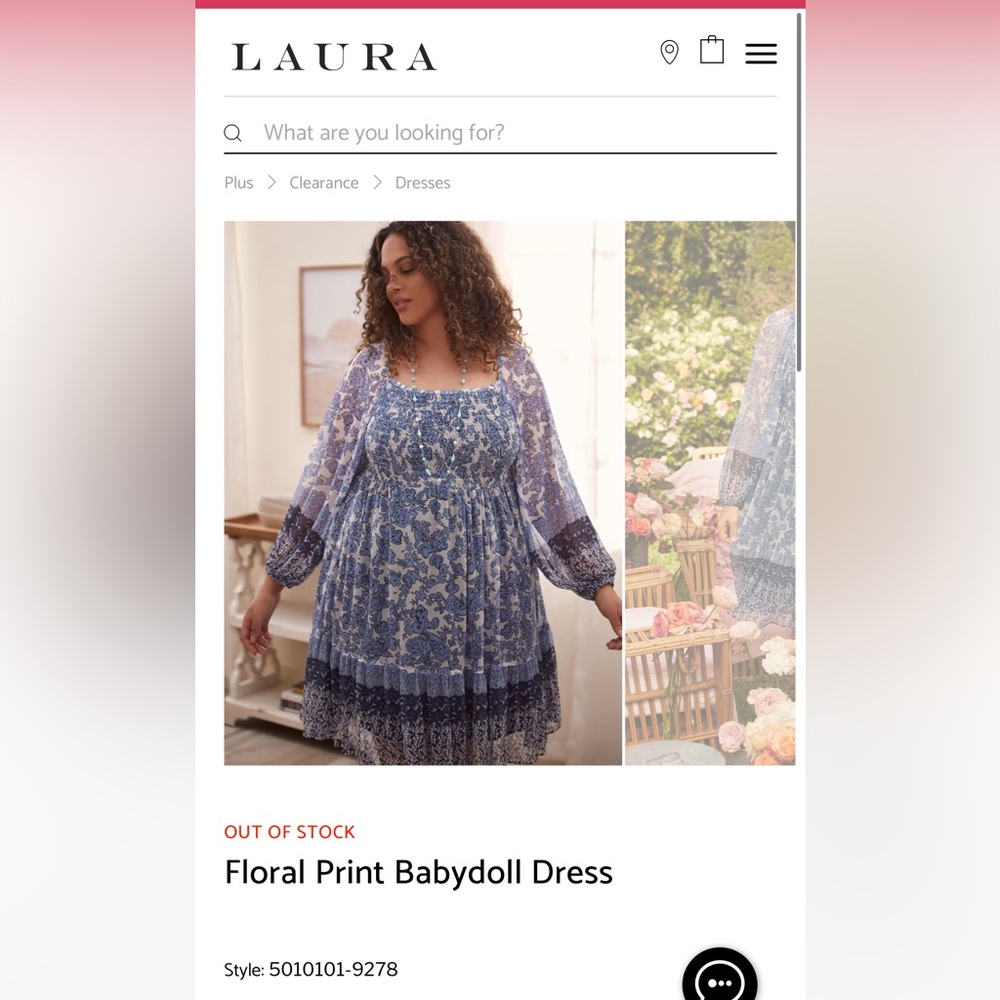 Floral Print Babydoll Dress
